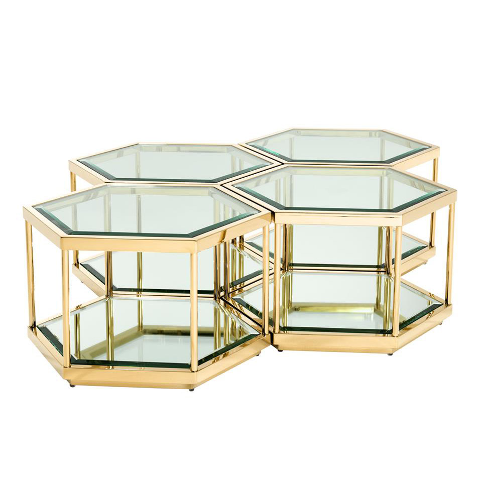 Sax Set Of 4 Gold Coffee Table Quality By Design